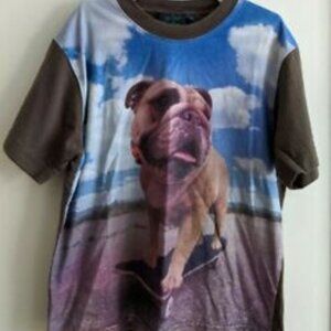 Mini Boden  Boys Vintage Tshirt BullDog size 3/4Y